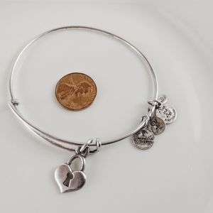 Alex & Ani Rafaelian Silver Heart Locket Bracelet